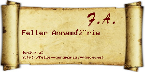 Feller Annamária névjegykártya